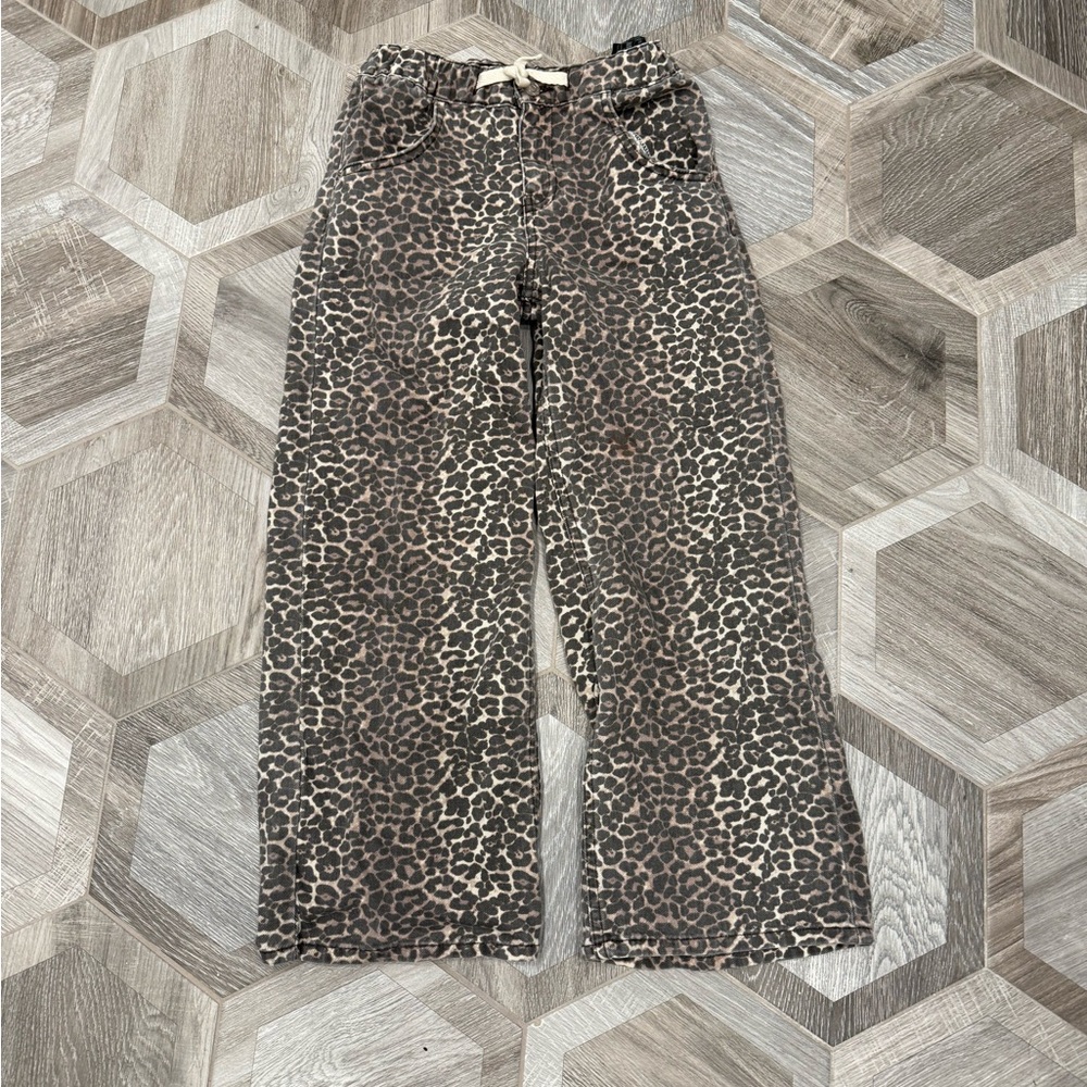 Zara kids  Brown Patterned Drawstring Pants
